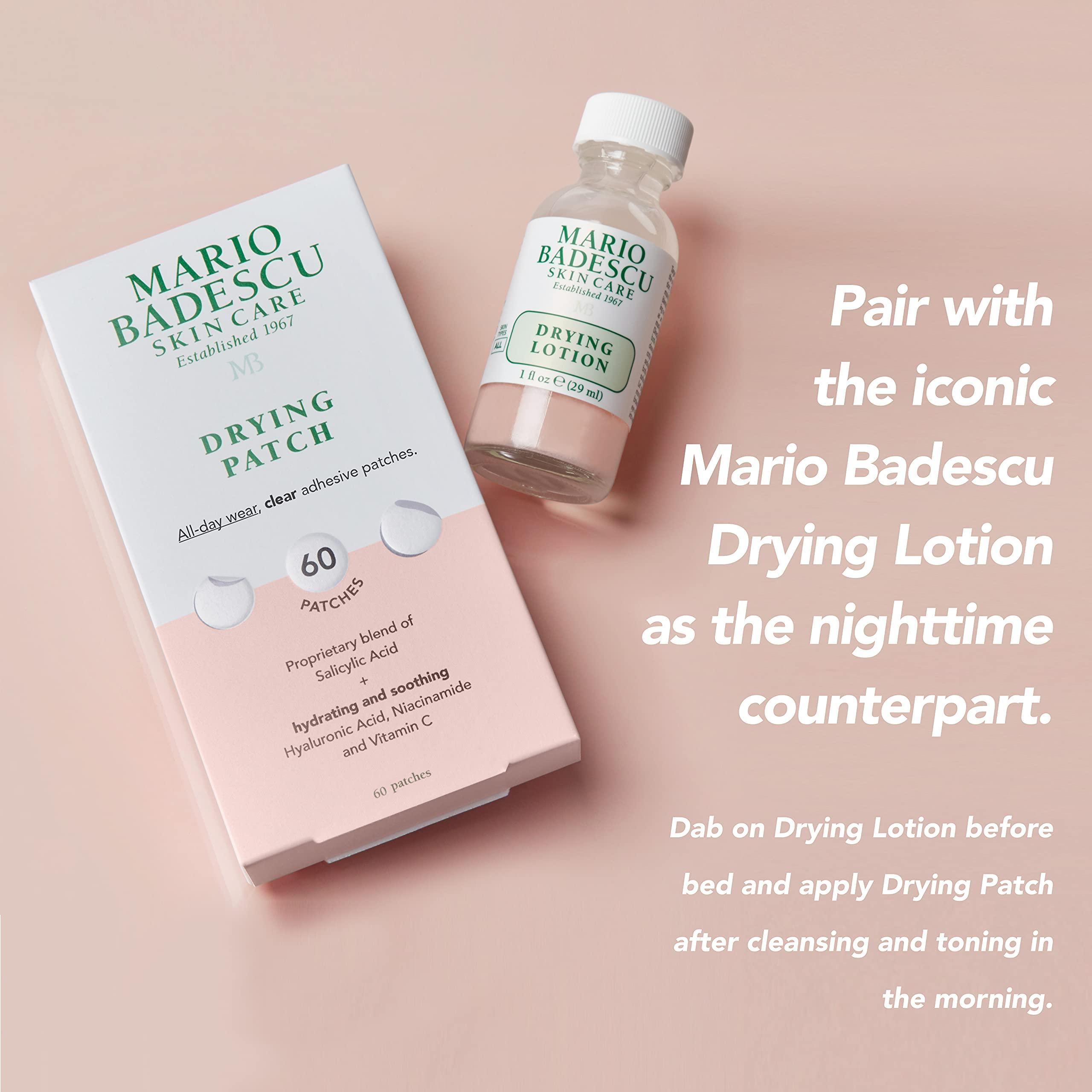 Mario Badescu Mario Badescu Drying Patch Blemish Covering, Invisible Spot Treatment, Absorbing All Day Polymer Adhesion with Vitamin C, Vegan & Cruelty Free, Strong Hold (60 Patches, 12mm), Clear