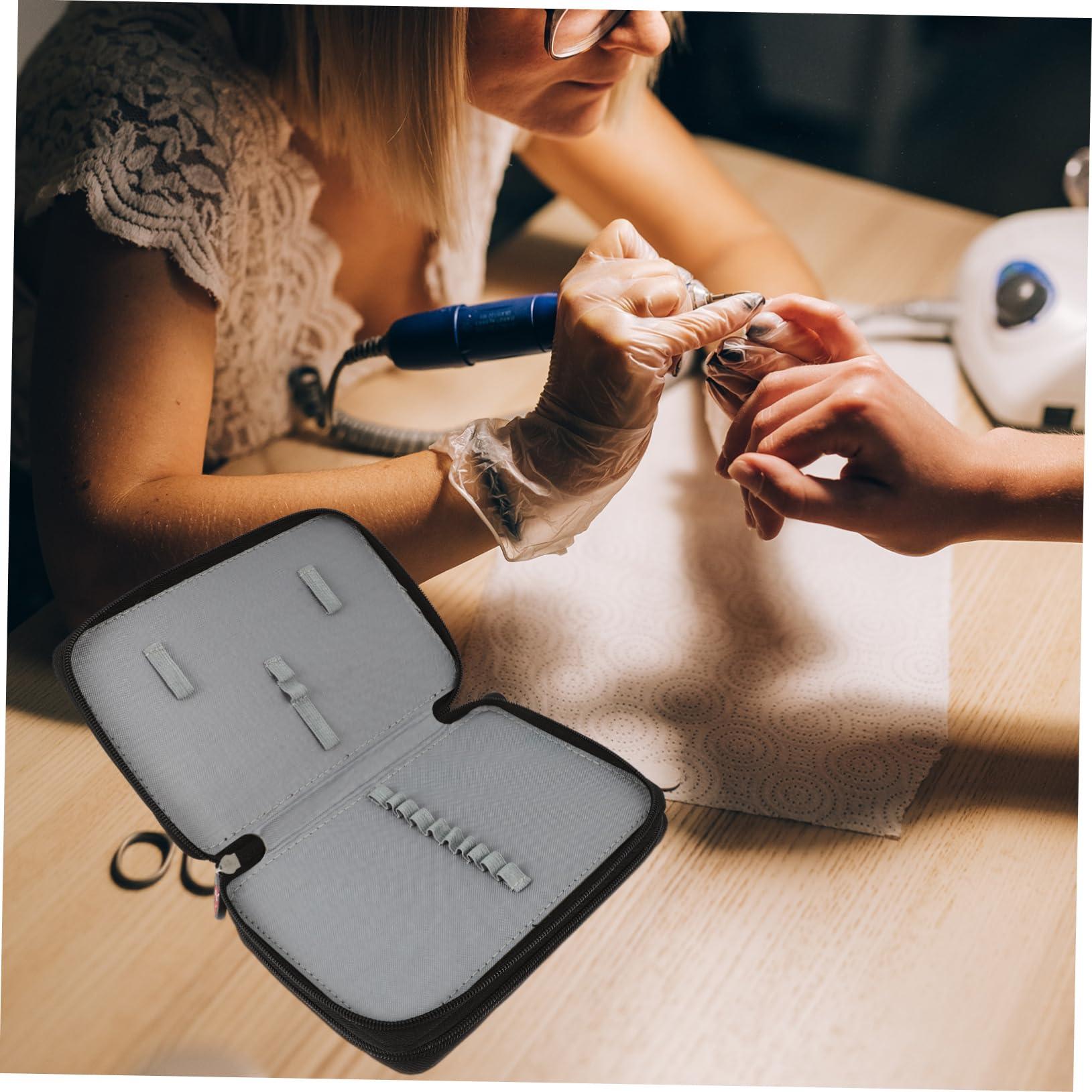 Mikinona Mikinona Nail Brush Organizer Manicure Tool Case Travel Bag Nail Art Brush Pouch Brush Holder for Manicure Storage Pouch for Nail Pen Holder