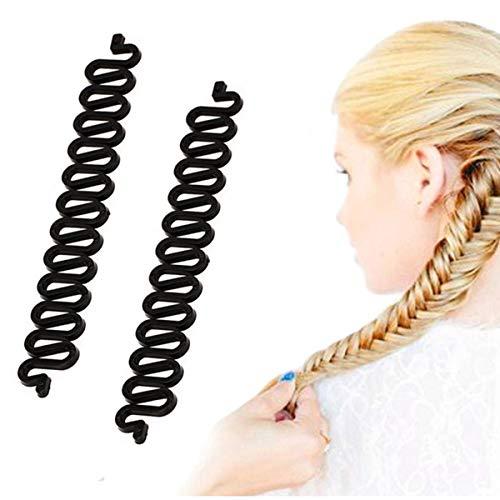 AnHua AnHua 2 Pcs Girl Women Easy Braider,Twist Plait Wave Hair Braiding Tool Holder Centipede Shape Hair Clip Hairstyle Tool Hair Accessories