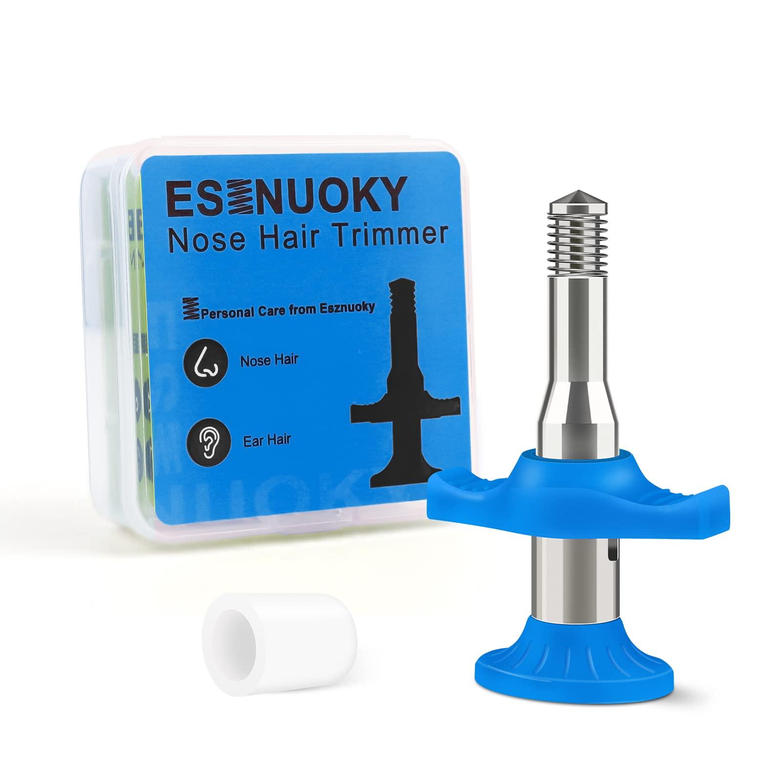 Esznuoky Esznuoky Nose Hair Ear Hair Removal, Upgraded Manual Hair Trimmer for Men&Women, Stainless Steel Hair Remover Waxing Kit(Blue)