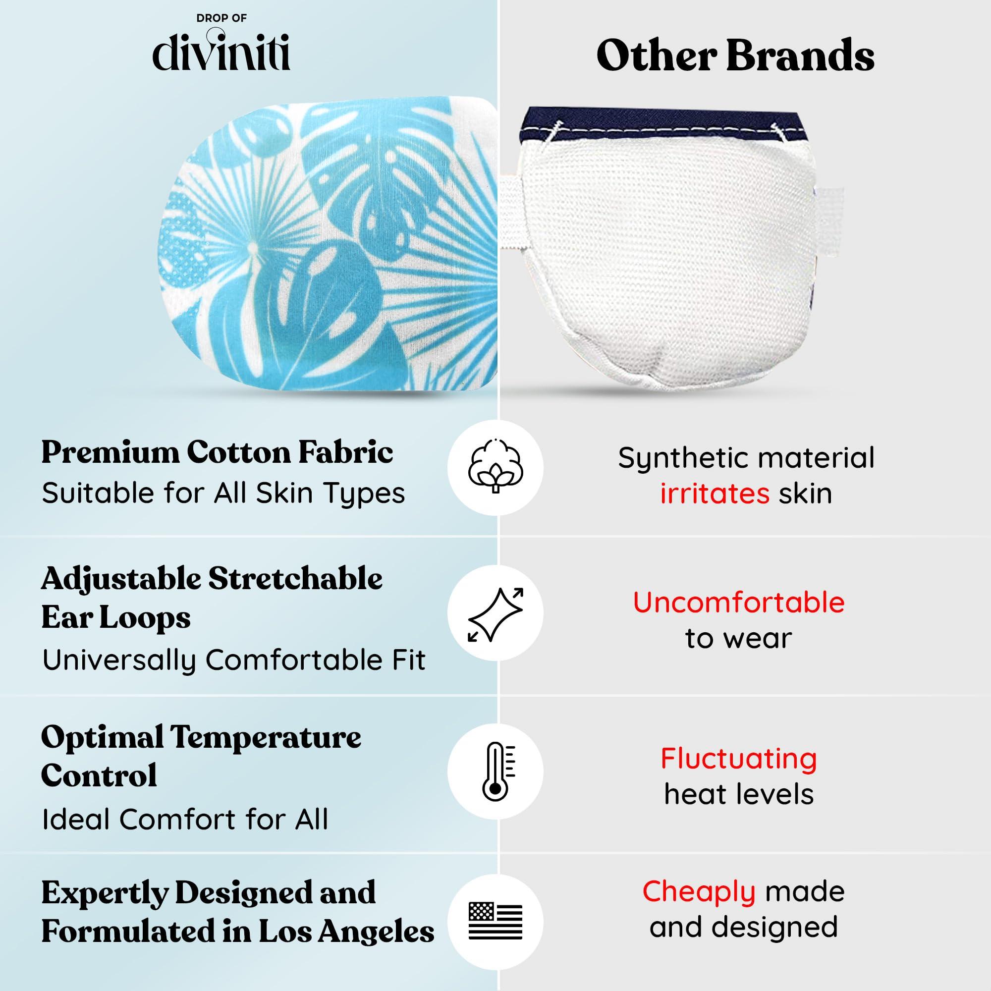 DROP OF DIVINITI 16-Pack Steam Eye Mask - Self Warming Heated Eye Mask for Dry Eyes, Up to 110F Degrees, Fast Soothing Relief - Puffy Eyes, Insomnia, Migraine - Stye Eye Treatment - Warm Compress for Eyes DiviniTi