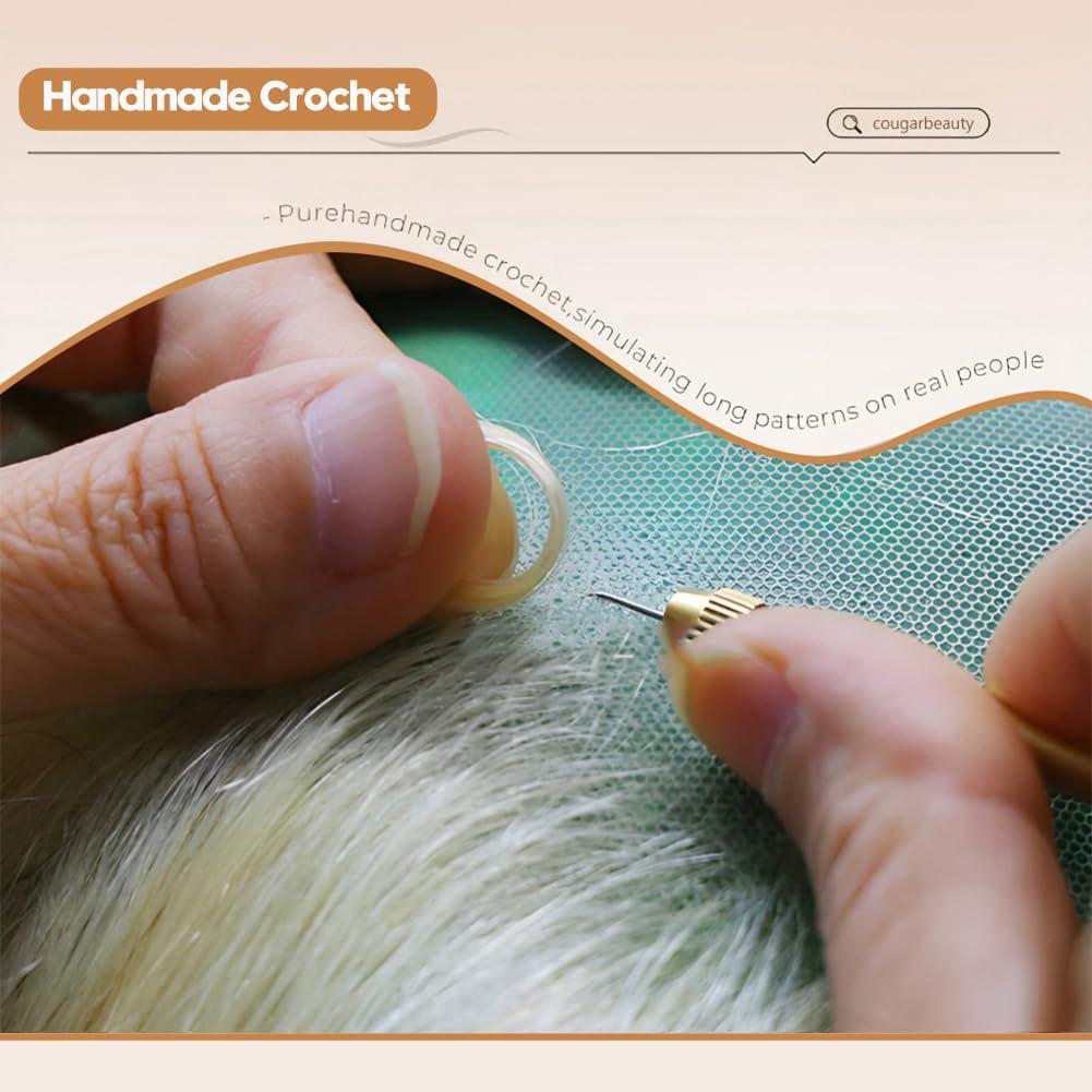 COUGARBEAUTY COUGARBEAUTY 24 Inch Lace Front Wig Human Hair Straight HD Lace Frontal Wig Human Hair 13x6 200 Density Glueless Wigs Human Hair Pre Plucked with Baby Hair for Women Natural Black Human Hair Wig