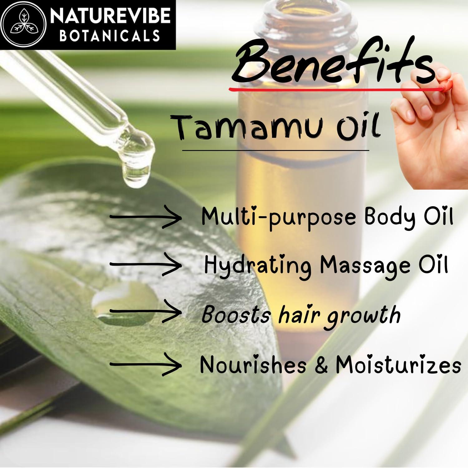 Naturevibe Botanicals Naturevibe Botanicals Tamanu Oil 32 Ounces | 100% Pure and Natural | Great for Skin Care and Hair Care
