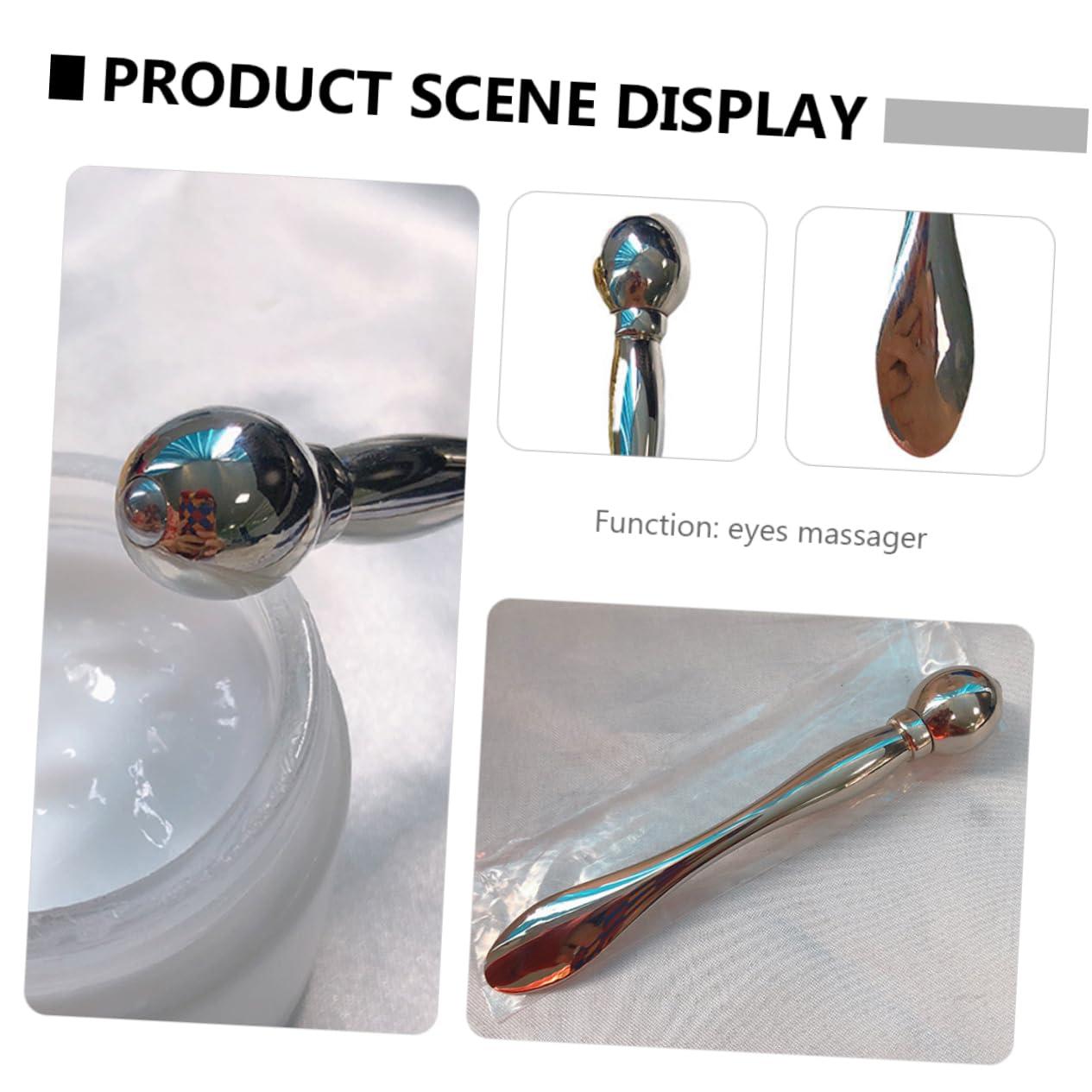 Angoily Angoily Eye Cream Applicator Wand Zinc Rotatable Eye Roller & Manual Mask Spoon for Eye Care and Facial Massage Color