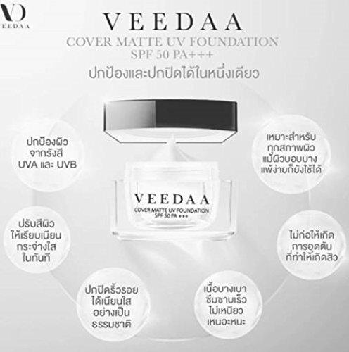addTOchart VEEDAA Cover Matte Light For white skin UV Foundation #No.01 SPF50 PA+++ 10 ml. by addTOchart