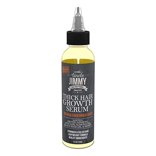 Uncle Jimmy Uncle Jimmy Thick Hair Growth Serum, Hair Growth Treatment, Anti Hair Loss, Promotes Thicker, Stronger Hair for Men & Women 4 Fl Oz