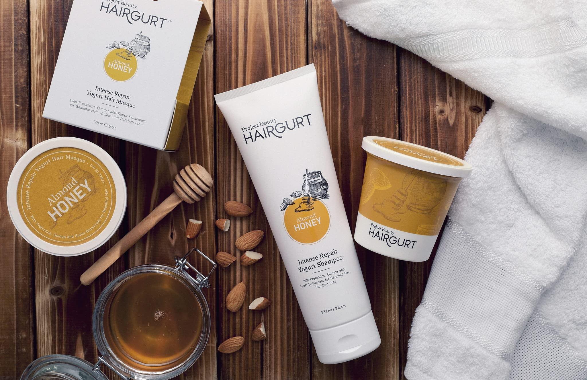 Hairgurt Hairgurt Intense Repair Almond-Honey Conditioner Set, Natural 3-Piece - Shampoo, Conditioner, Hair Mask for Dry, Damaged, Frizzy Hair & Growth, 8.0 fl oz