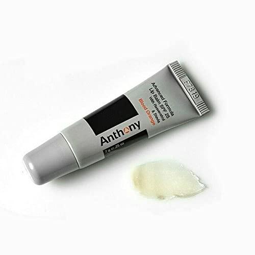 Anthony Anthony SPF 25 Lip Balm with Sunscreen, Blood Orange Flavor, Green Tea Extract, Shea Butter and Vitamin E, Moisturizing Repair Treatment for Chapped and Dry Lips, Protects and Hydrates Lips, 0.25 Oz