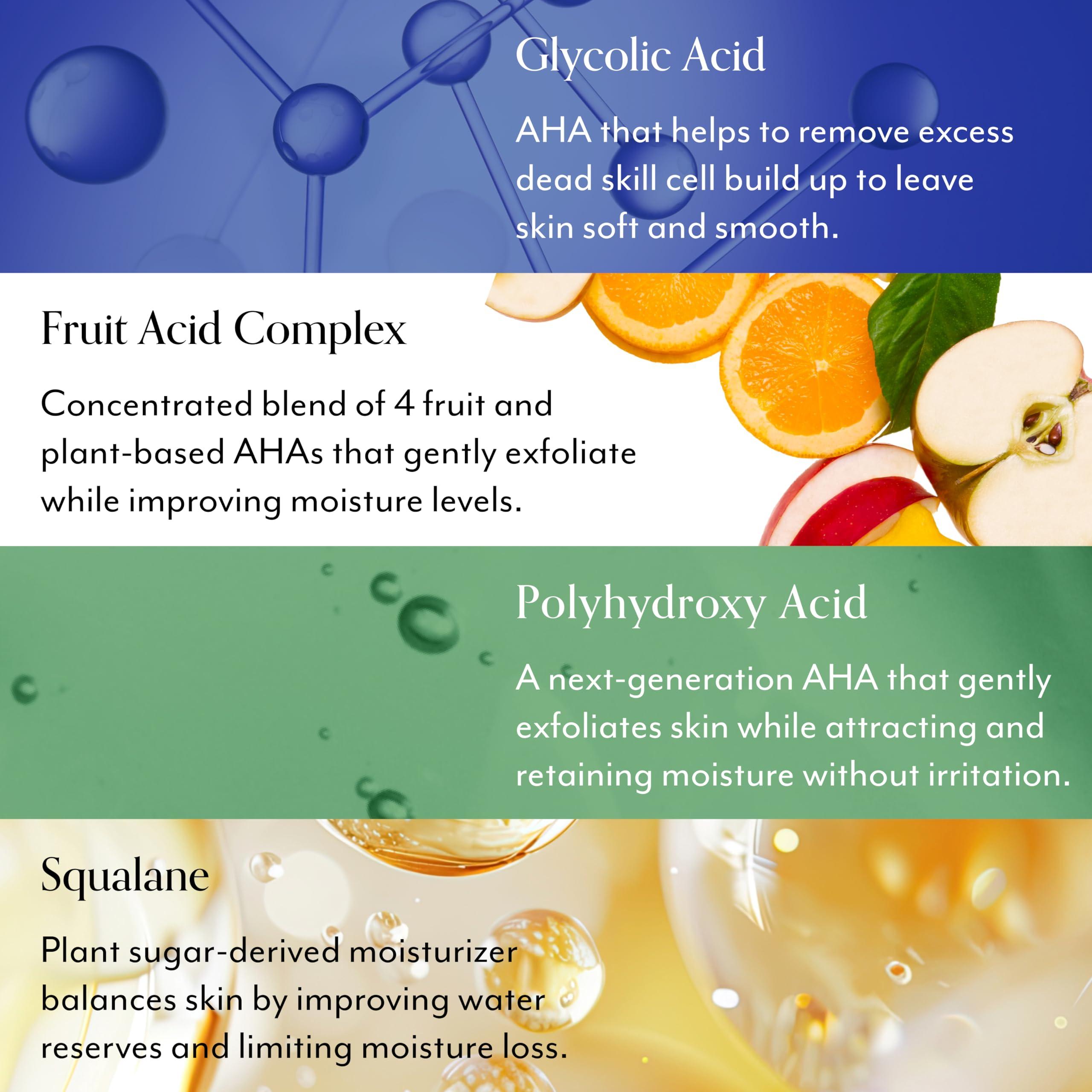 Bliss Bliss Renew & Smooth Night Face Serum- AHA Glycolic + Polyhydroxy Acid + bliss Eye Do All Things Hydrating Eye Gel Depuff & Brighten Straight-from-the-Spa