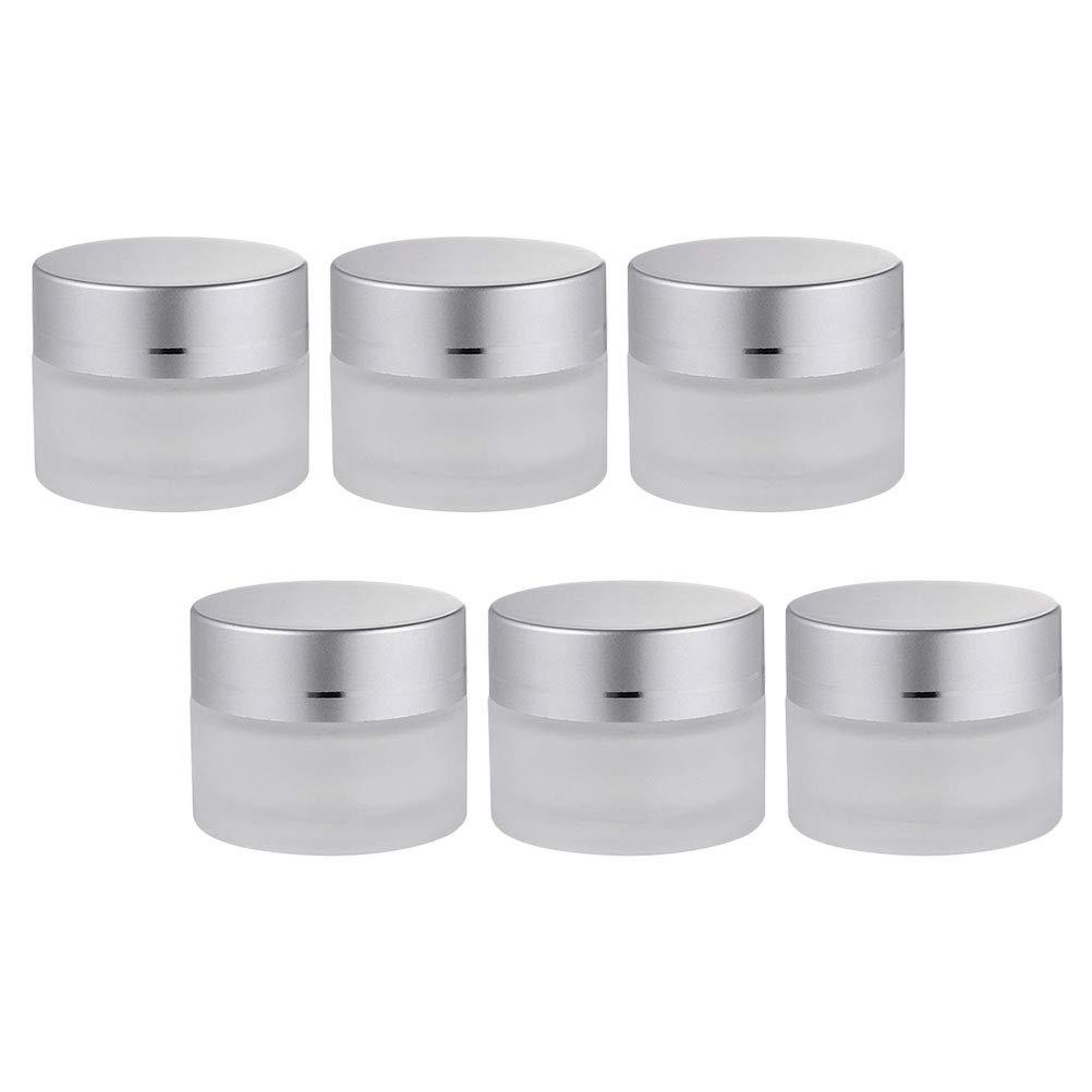 SOLUSTRE 6 Pcs cream bottle empty containers for lotions and creams glass jars with lids refillable glass cosmetic containers Eye Cream Jars empty cosmetic pots lip balm little cream travel