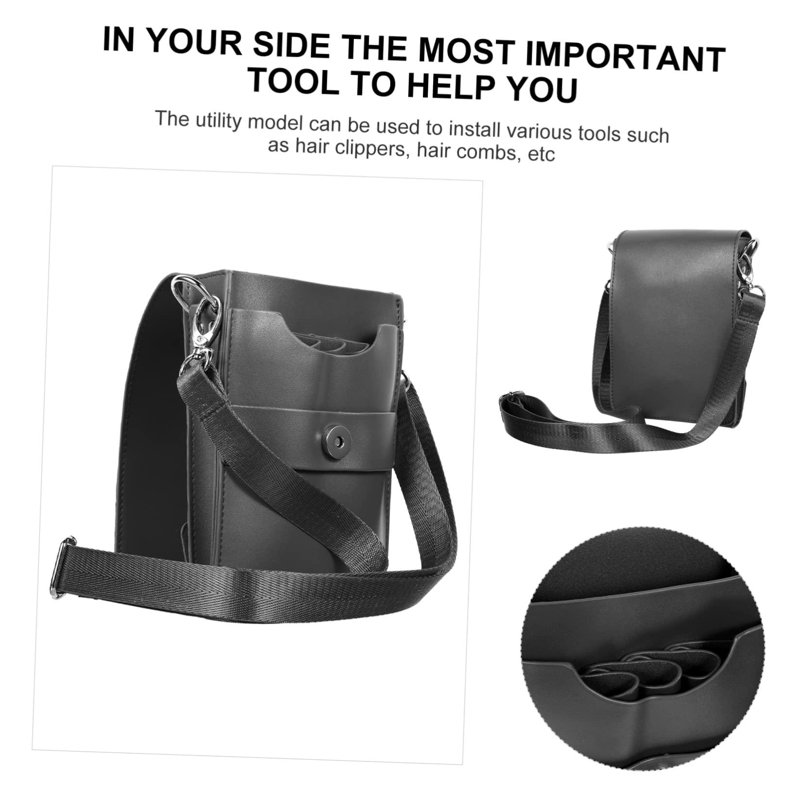 Baluue Baluue Scissors Fanny Pack Hair Stylist Tool Holder Hair Scissor Pouch Hairdressing Pouch Belt Tool Hairdresser Bag for Supplies Shear Holder Pouch Grey Leather