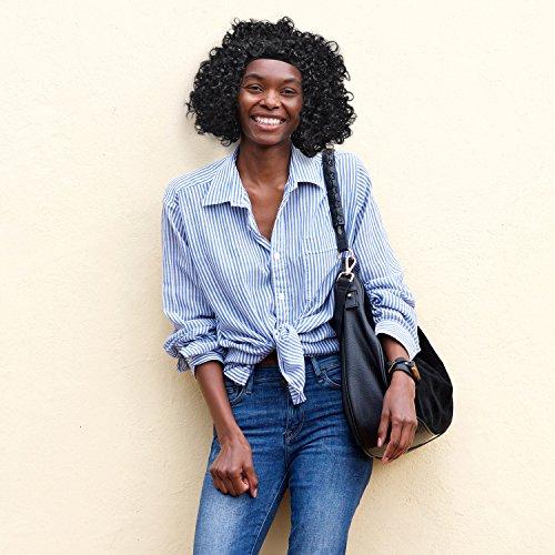 Tirrinia Tirrinia Synthetic Kinky Curly Half Wig Short Afro Wigs Heat Resistant Daily Wig