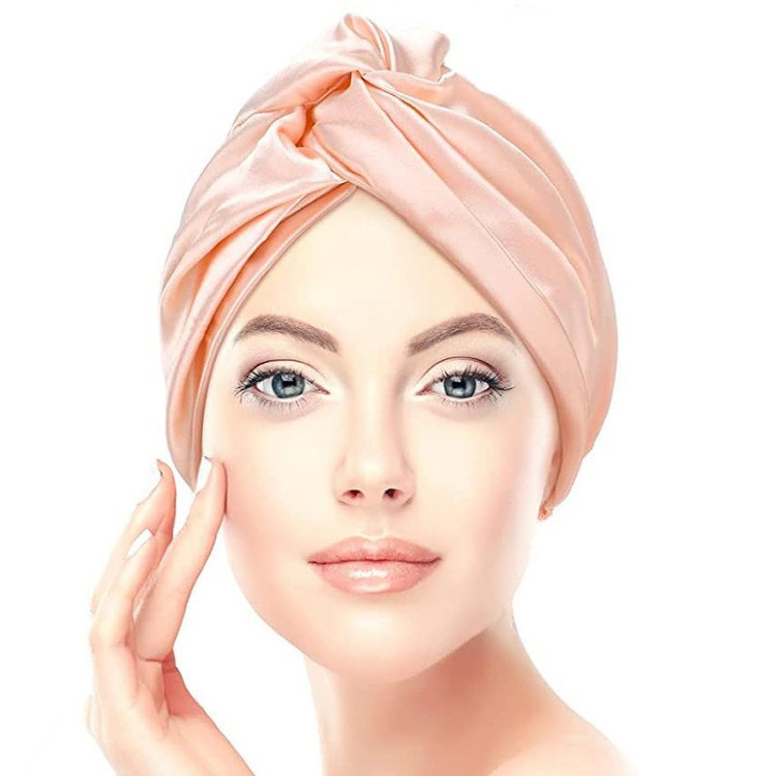 CAYISA Double nightcaps, beauty makeup, bandana hats, cross twist caps, shower caps