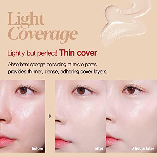 Espoir Espoir Pro Tailor Be Glow Cushion New Class #5 Tan 0.46 oz with 0.46 oz Refill | Long-Lasting Dewy Cushion Foundation | Radiant & Glow Skin with Buildable Coverage | Korean Cushion Foundation