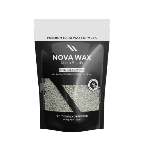 Nova Wax NOVA Wax 1000g (2.2lb) Hard Waxing Beads for Painless Hair Removal, Perfect for Brazilian, Bikini, Face, Legs, Underarm, Back, and Chest - Ideal for Sensitive Skin – Original Floral Scented Formula