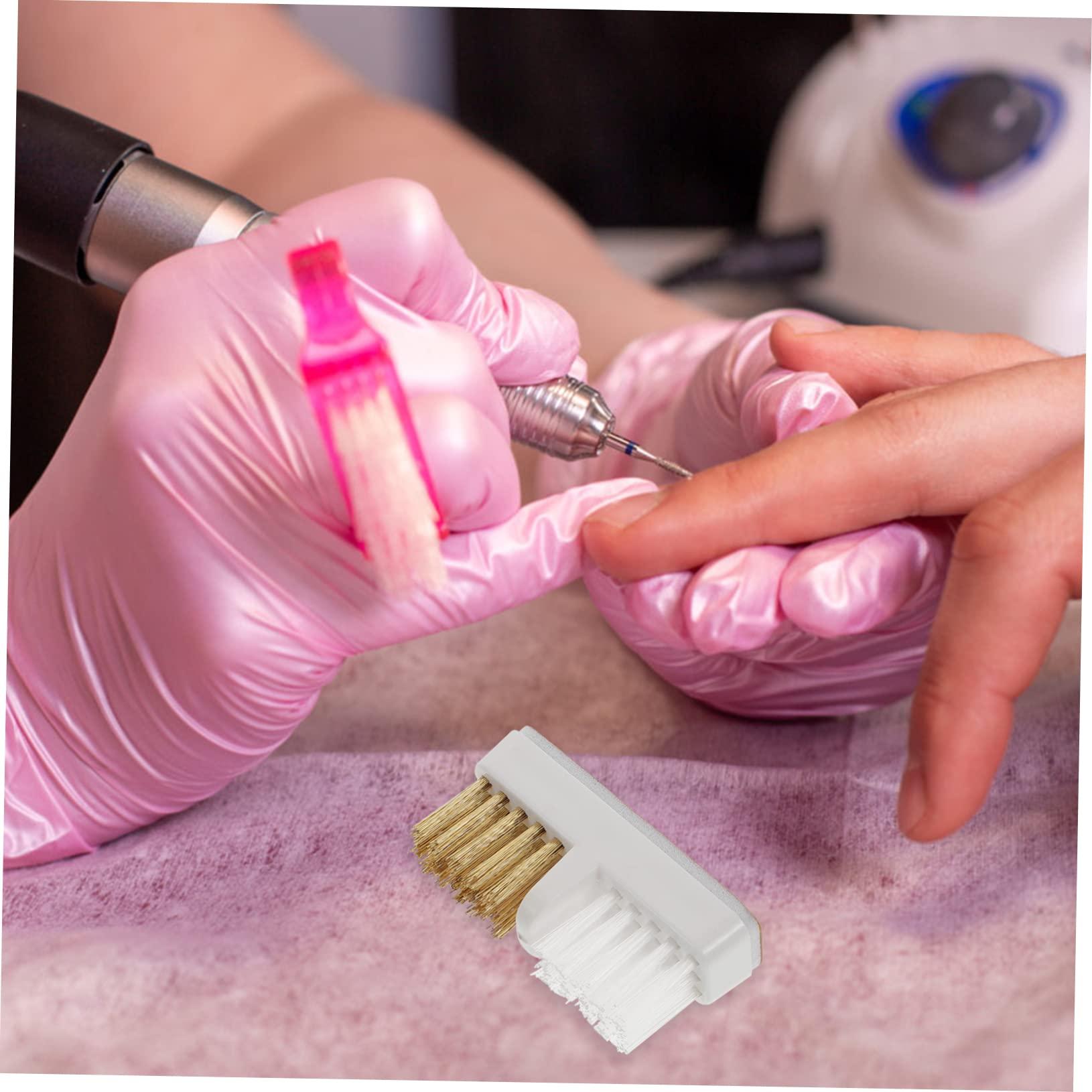 Healeved Healeved Copper Wire Drill Bit Brush Cleaner 3pcs Nail Drill Polishing Cleaning Brush for Nail Salons