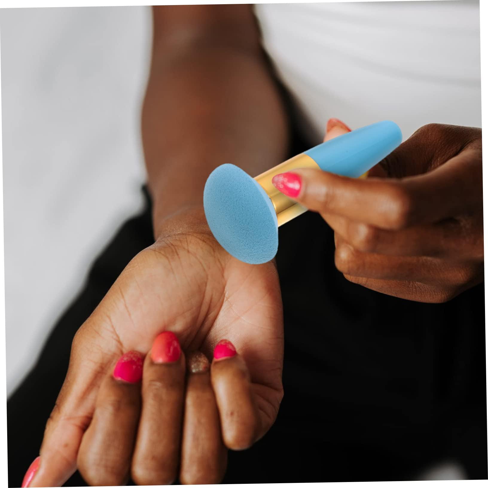 FRCOLOR FRCOLOR 4pcs Beauty Stick Blush Brush Mushroom Makeup Sponge Foundation Sponge Loose Powder Puffs Sponge Stick Face Powder Triangle Makeup Sponges Small Powder Puff Hairy Dry Puff Emulsion