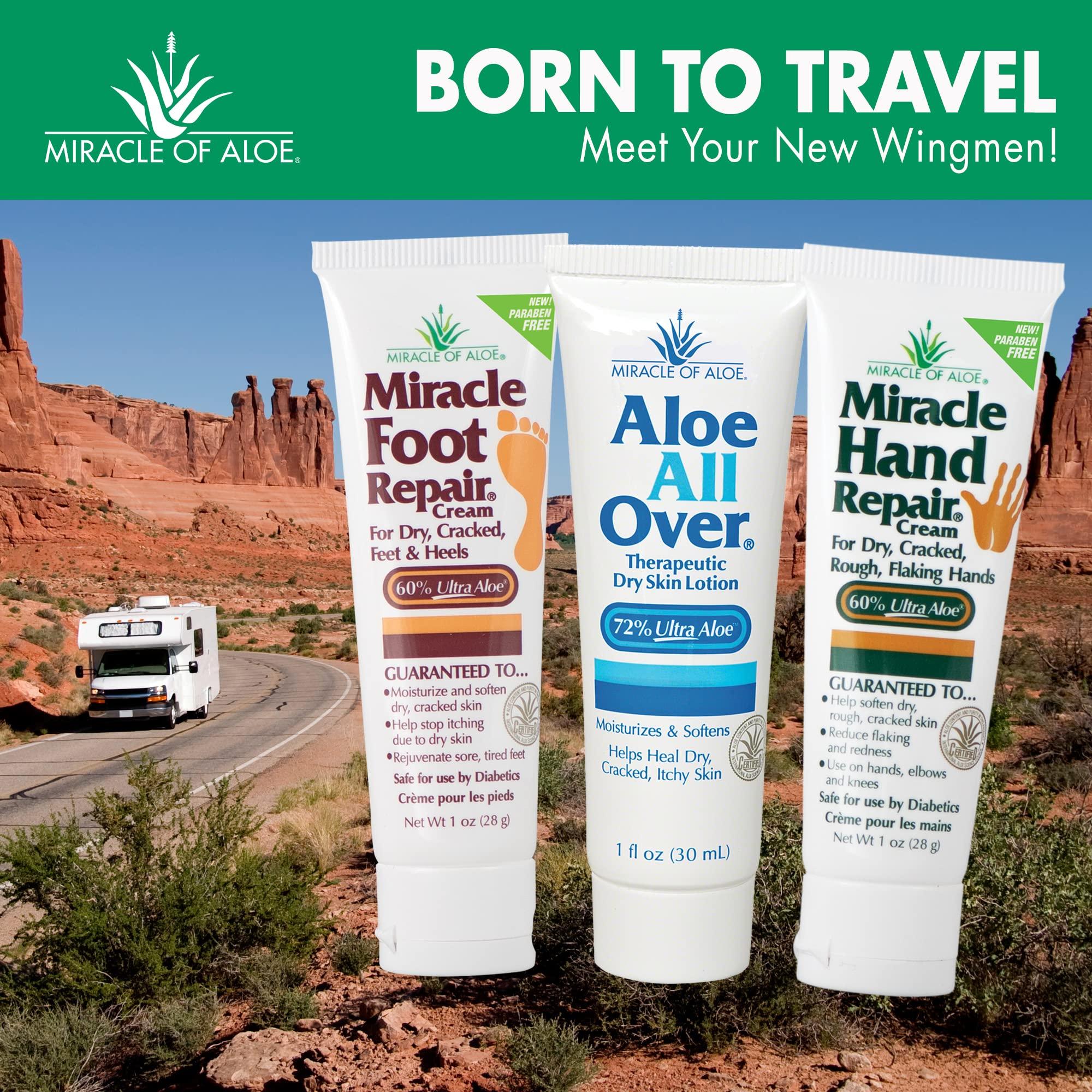 Miracle of Aloe Miracle of Aloe 3-pack Assortment, includes 1 ounce tubes each of Miracle Foot Repair, Miracle Hand Repair and Aloe All Over