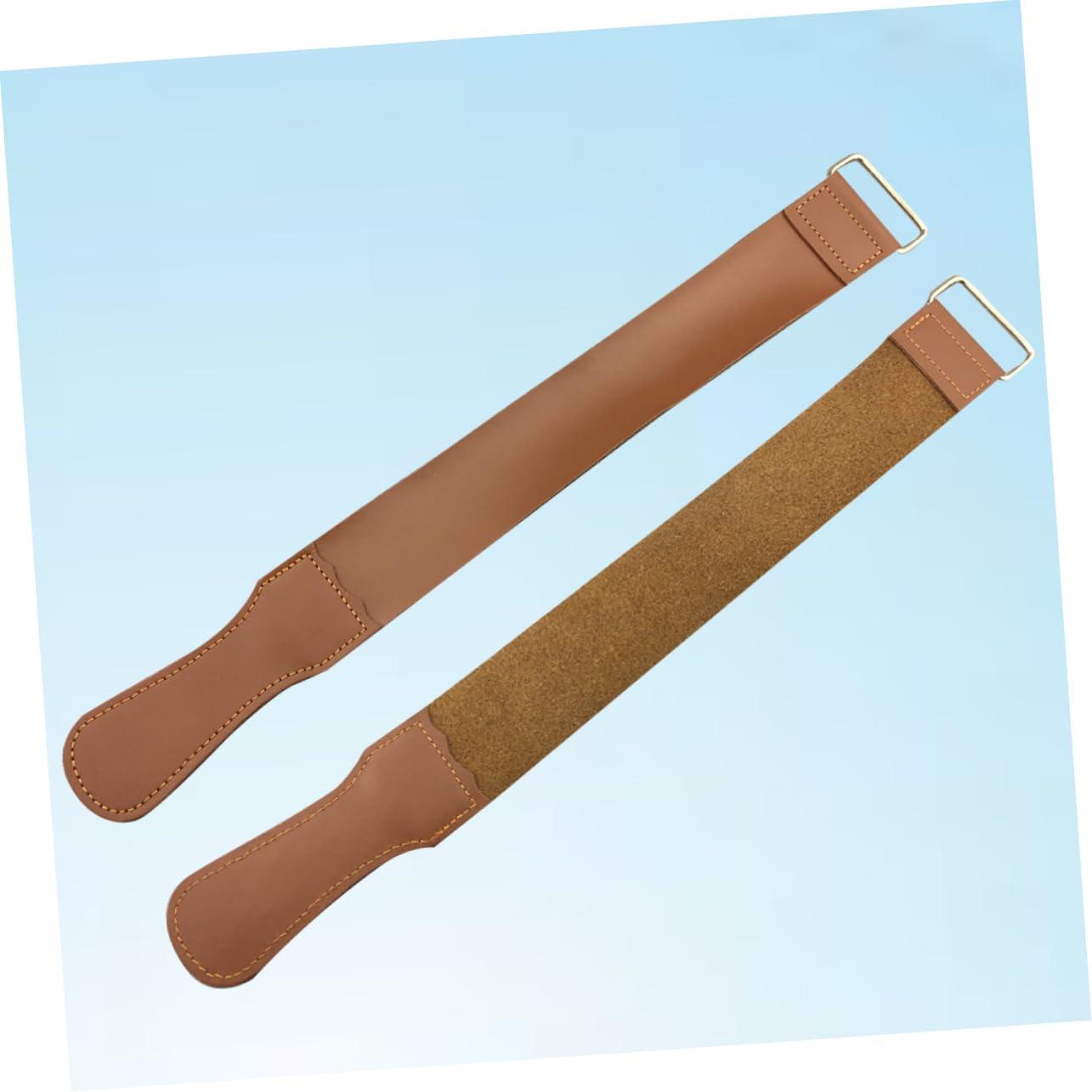HONMEET HONMEET Leather Sharpening Strop Kit 2PCS Barbers Strop for Razor Blades Woodworking Tools and Scissors Straight Razor Strop