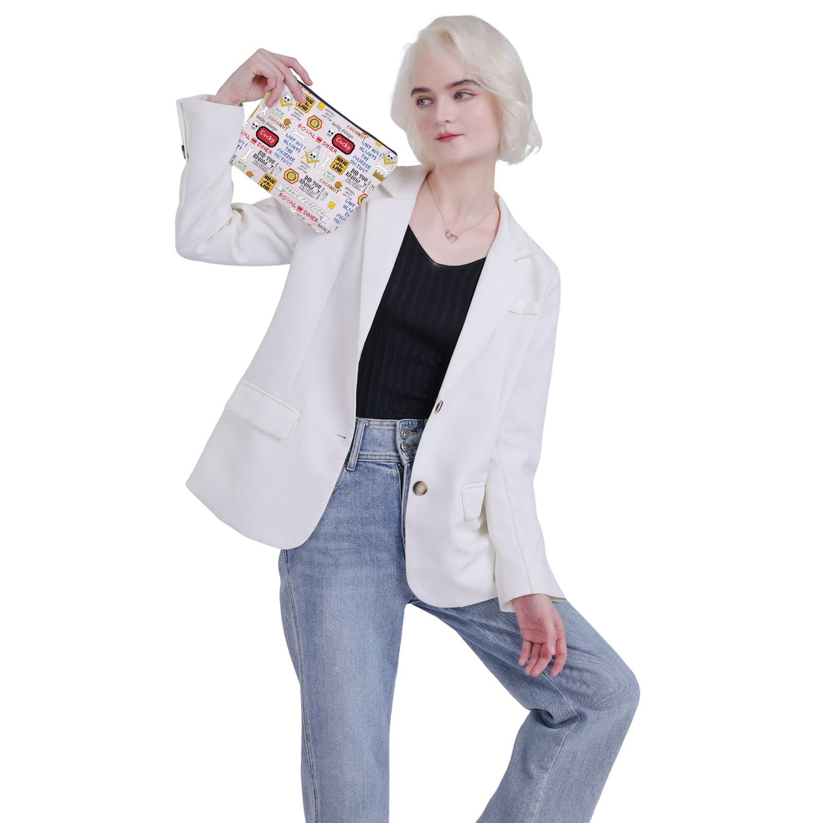 VAMSII VAMSII Bones TV Show Gift Bones Fans Gifts Bones TV Series Merchandise Zipper Pouch Makeup Bag (Cocky bag)