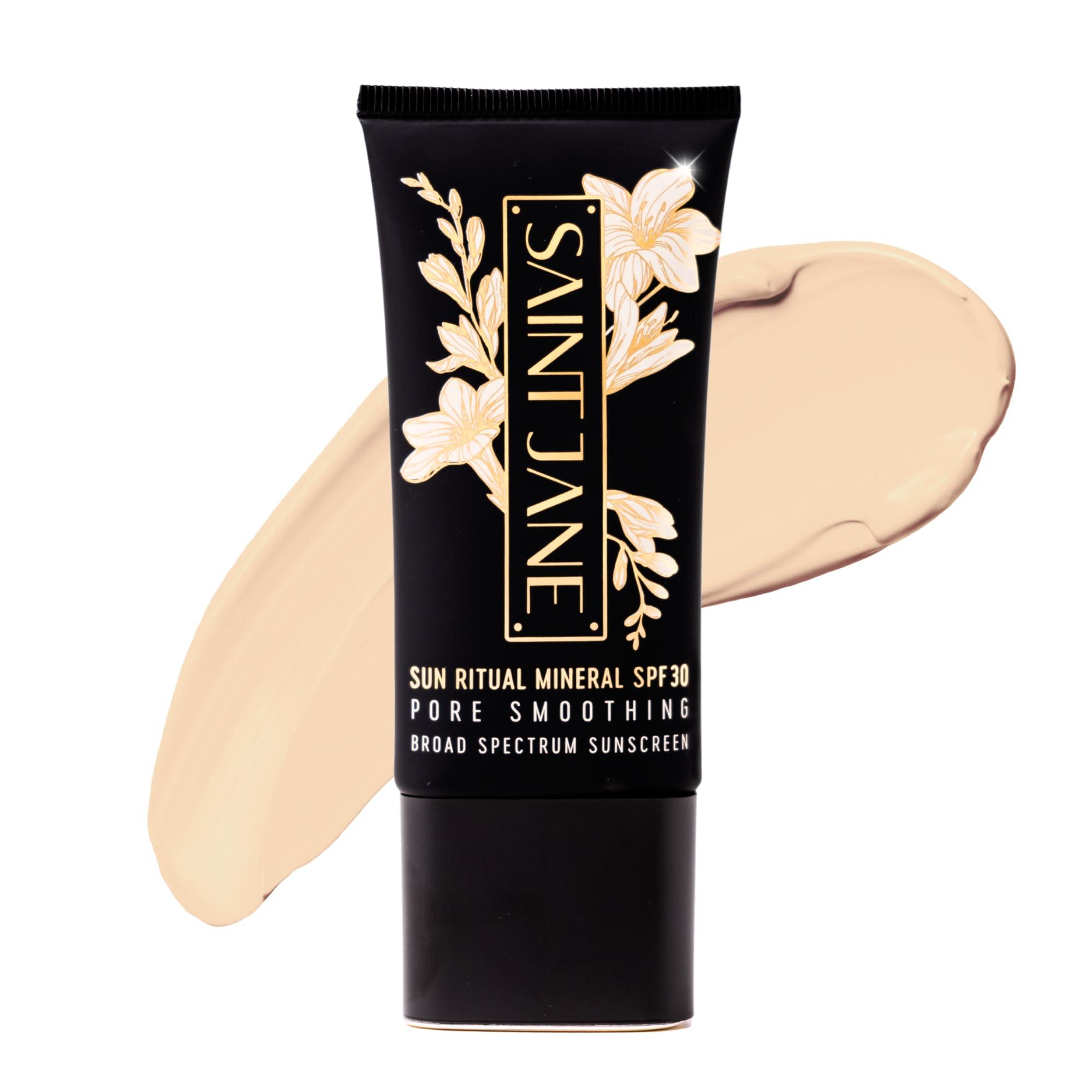 SAINT JANE SAINT JANE - Luxury Sun Ritual - Pore Smoothing SPF 30 Mineral Sunscreen | Luxury, Floral-Infused, Clean Skincare (1.7 oz | 50 ml)