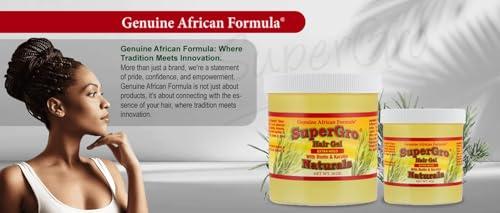 AFRICAN FORMULAS Genuine African Formula SuperGro Extra Hold Gel for Natural Hair Styling - 16 oz