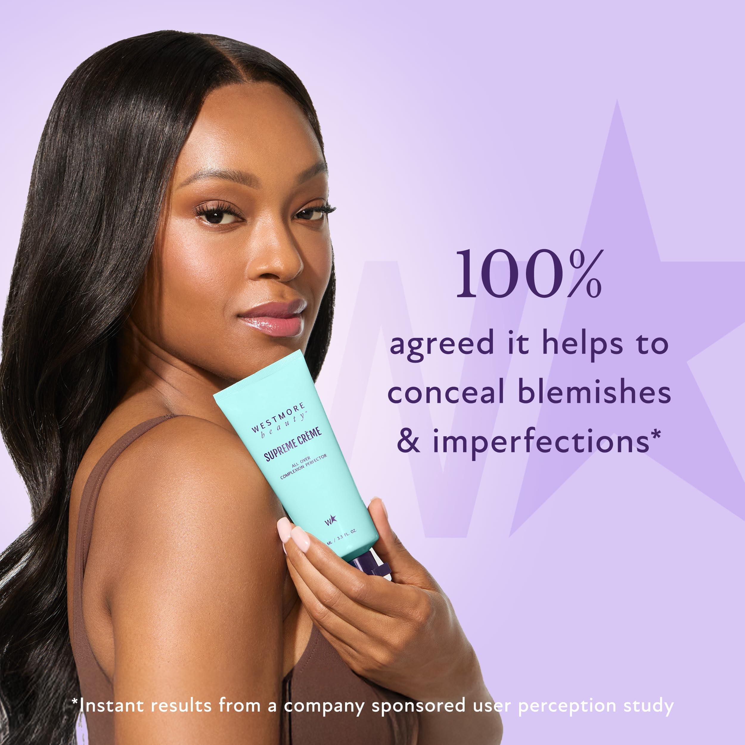 Westmore Beauty Westmore Beauty Supreme Creme All-Over Complexion Perfector  Long-Lasting CC Cream Foundation - Waterproof & Transfer-Resistant Skin Tint - 3.3 Oz (Medium)