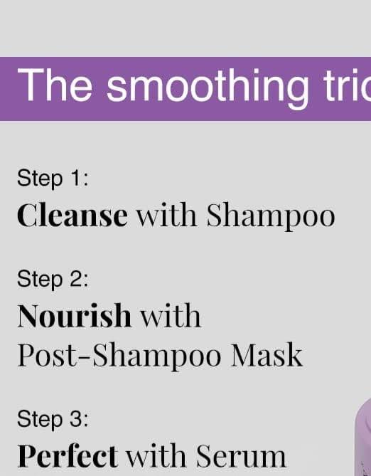 NinthAvenue Basics Smoothing Shampoo for Dry and Frizzy Hair | Restores Smoothing & Texture by 27% | Powered By Carbohydrate Complex & Niacinamide | SLS & Paraben Free | Vegan | For Men & Women -250ml
