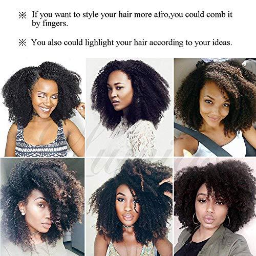 Nicewig Hair Coarse Curly 4B 4C Afro Kinky Curly Full Lace Human Hair wigs Deep Kinky Curly 150% Density Full Lace Wigs for Black Women with Baby Hair 8"inch