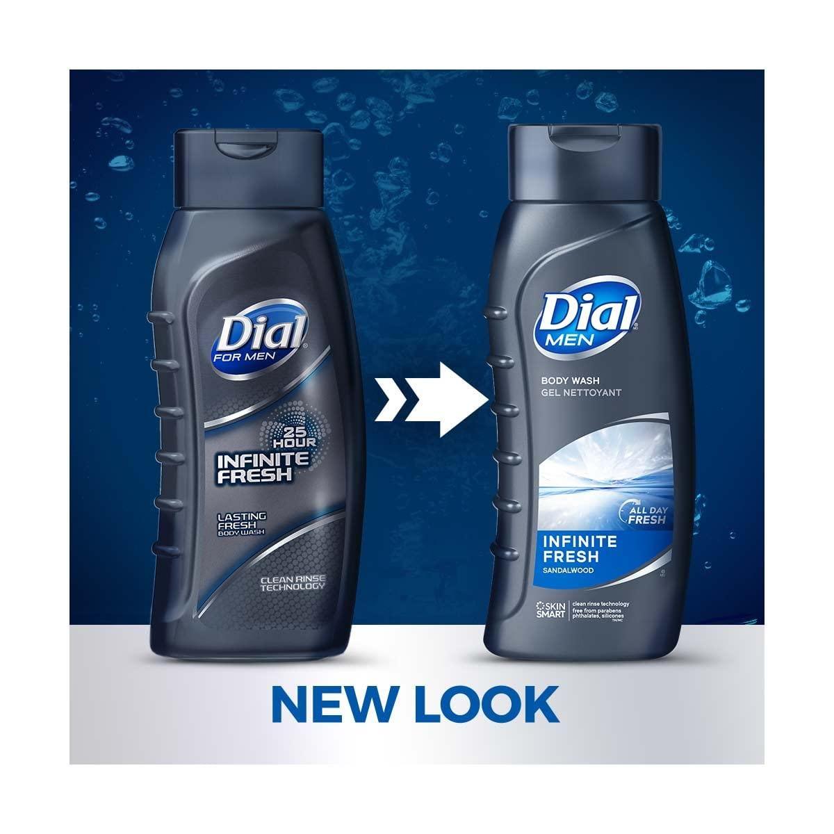 Dial Dial for Men Body Wash, Infinite Fresh, 20 Fluid Ounce (Pack of 3)
