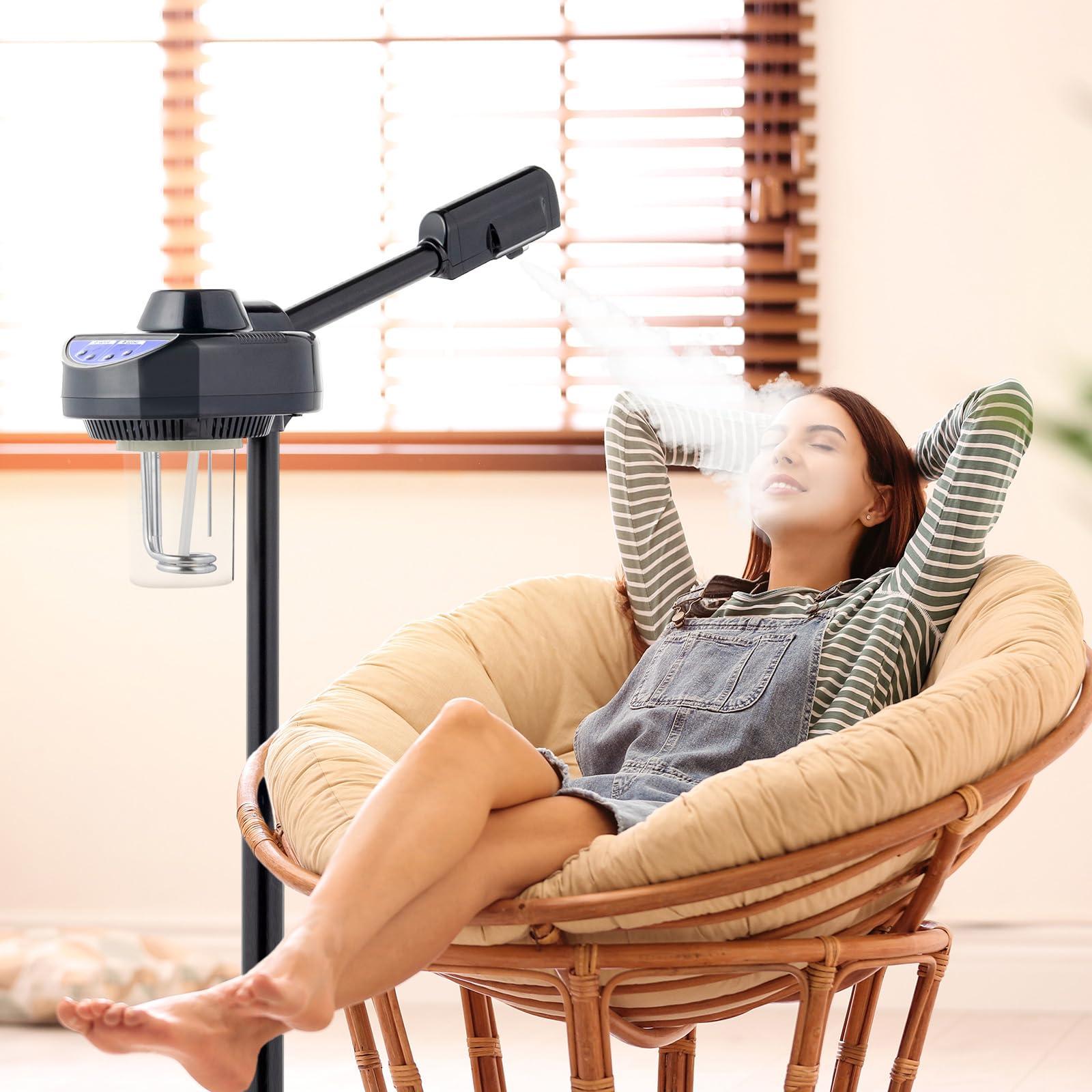 Xeuemtey Steamer Professional Facial Steamer, Face Steamer with Hot Ozone Mist for Beauty Salon Spa Home, Rotatable Sprayer, Pore Opener and Personal Skin Care Deep Cleaning