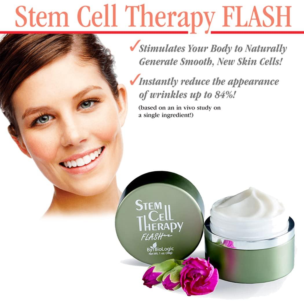 Biologic Solutions Stem Cell Therapy FLASH by BioLogic Solutions Grow Smoother Firmer New Skin (Set of 2 Jars)