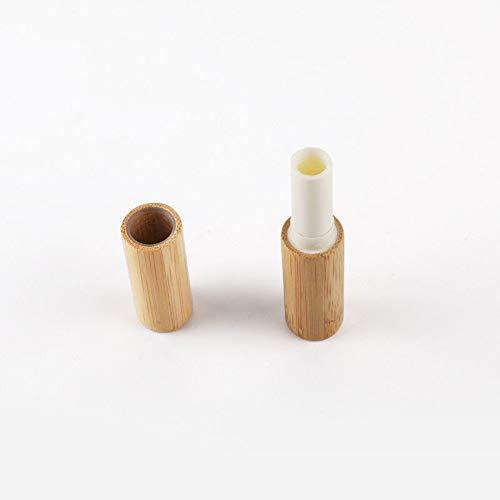 coinbuylot 10Pcs Empty 4g Natural bamboo DIY Lipstick Lip Balm Lip Tube Cosmetic Container