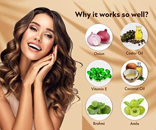 urbangabru Urbangabru Onion Oil for Hair growth Organic | Onion Juice, Hair Oil for Dry Damaged Hair and Growth (8 Fl Oz)