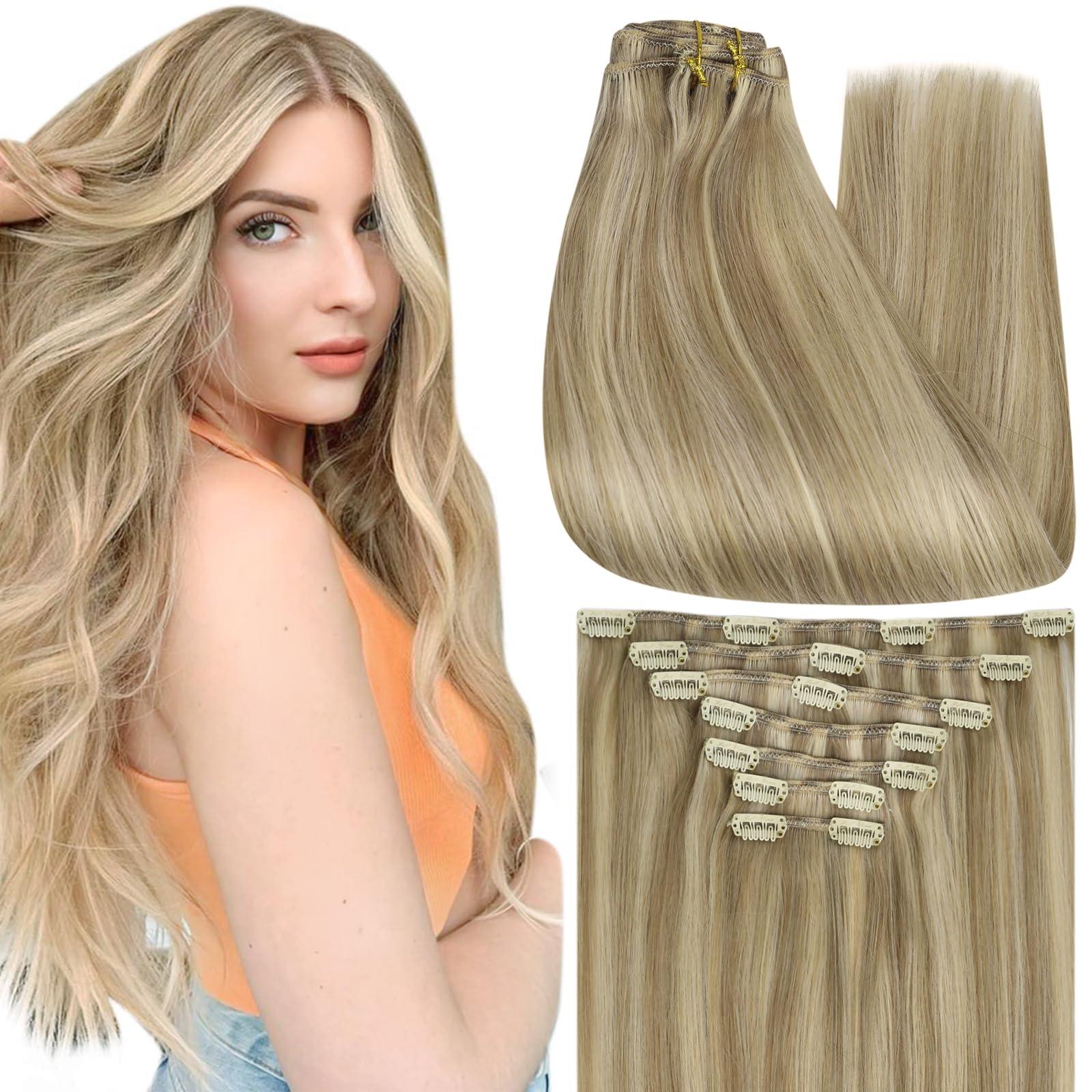 Bella Hair Bella Hair 613 Remy Virgin Human Hair Weave, Russian Blonde Human Hair Bundles Body Wave (2 Pieces 24inch)