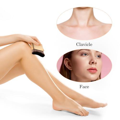 Molain Molain Self Tanner Brush, Large Kabuki Brush for Body, Sunless Tanner Makeup Brushes, Face Makeup Brush for Foundation, Blusher, Shadow, Bronzer (Gold)