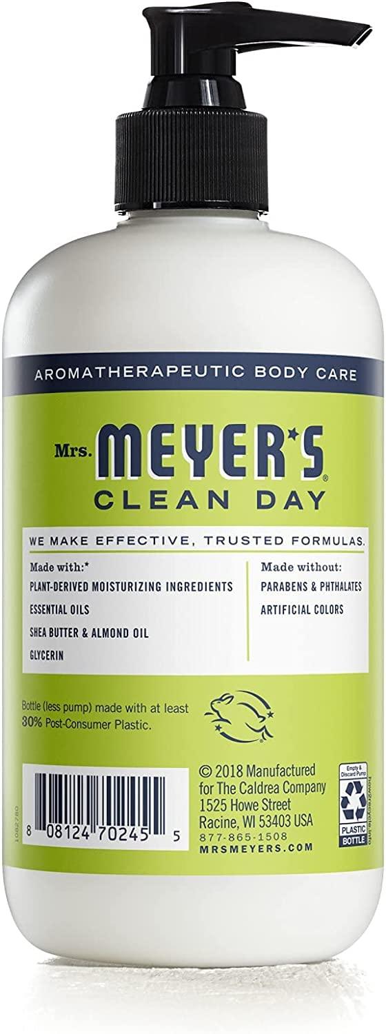 MRS. MEYER'S CLEAN DAY MRS. MEYER'S CLEAN DAY Hand Lotion for Dry Hands, Non-Greasy Moisturizer, Lemon Verbena 12 Fl Oz (Pack of 6)