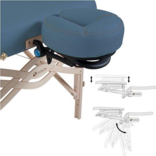 Earthlite EARTHLITE Premium Portable Massage Table Package SPIRIT - Spa-Level Comfort, Deluxe Cushioning incl. Flex-Rest Face Cradle & Strata Face Pillow, Carry Case (30/32 x 73) - Made in USA, Mystic Blue