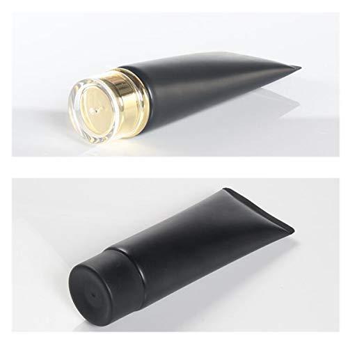 Skydume Snadulor 20 Pcs 100ml/3.4oz Empty Plastic Squeeze Tubes Cosmetic Containers Refillable Travel Bottles for Facial Cleaner Shampoo Conditioner Shower Gel Body Lotion Makeup(Black)