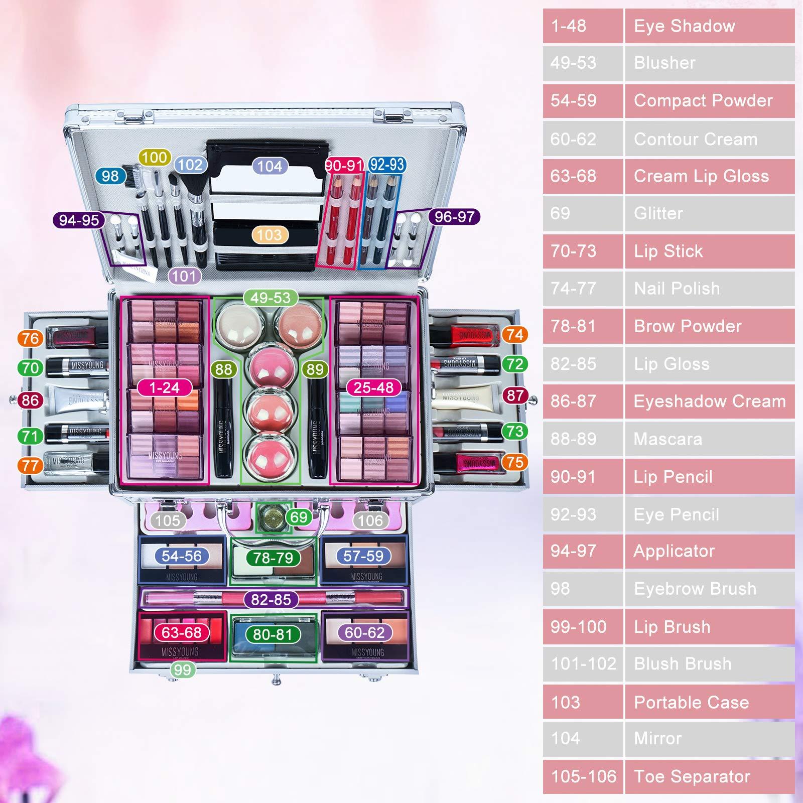 VolksRose VolksRose All In One Makeup Kit for women full kit Multi-Purpose Combination Surprise Gift Set Beauty Full Make up Essential Starter Kit, Compact and Lightweight Design for Girls Women and Beginners