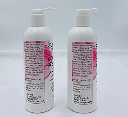 Sun Star Organics Sun Star Organics - Coconut Rose MSM Lotion - 8 fl oz (2 PACK)