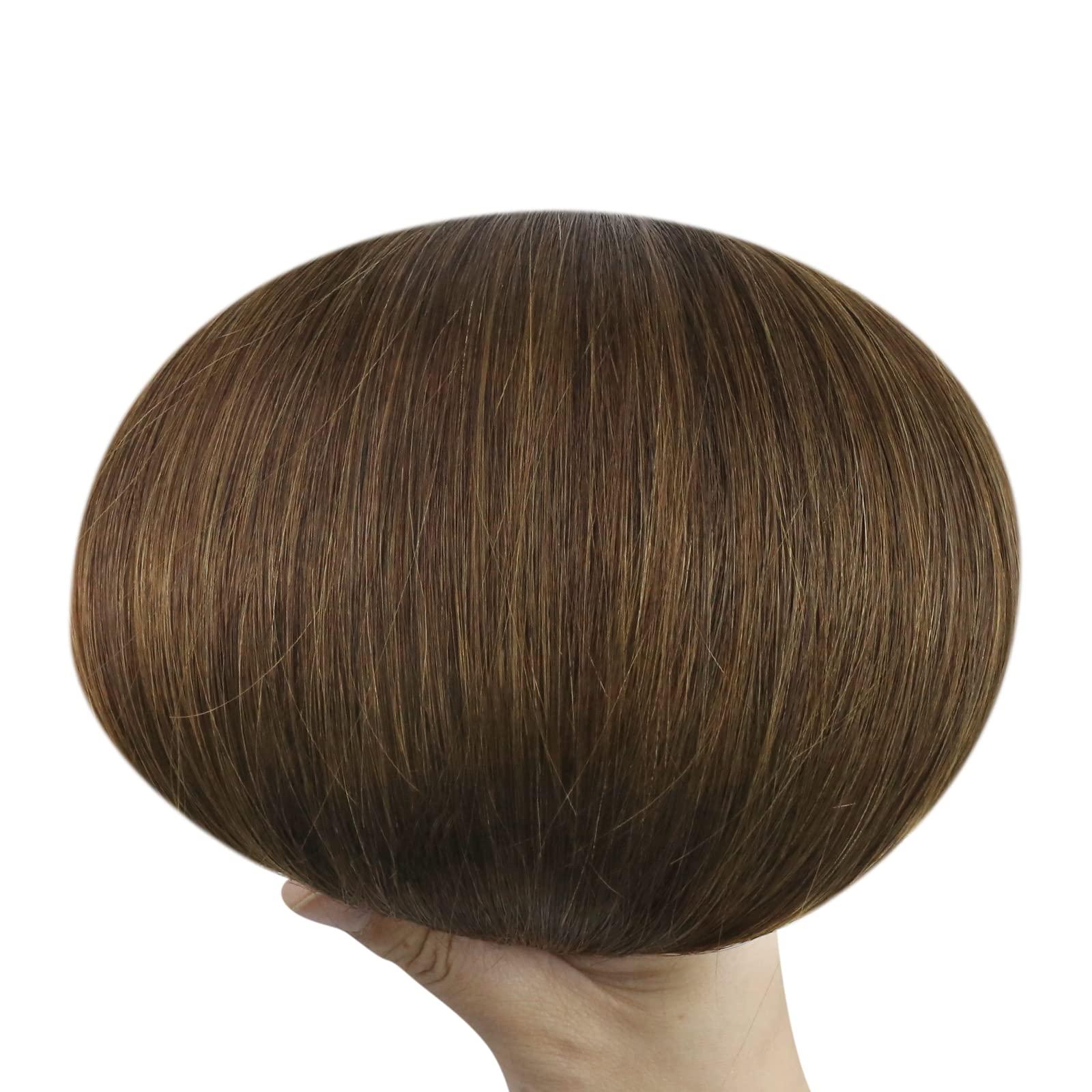 Full Shine Full Shine Invisible Tape in Hair Extensions 10 Inch Short Straight Human Hair Extensions Remy Hair 20 Pcs 30 Gram Seamless Hair Extensions Tape in 4 Medium Brown Real Human Hair for Party