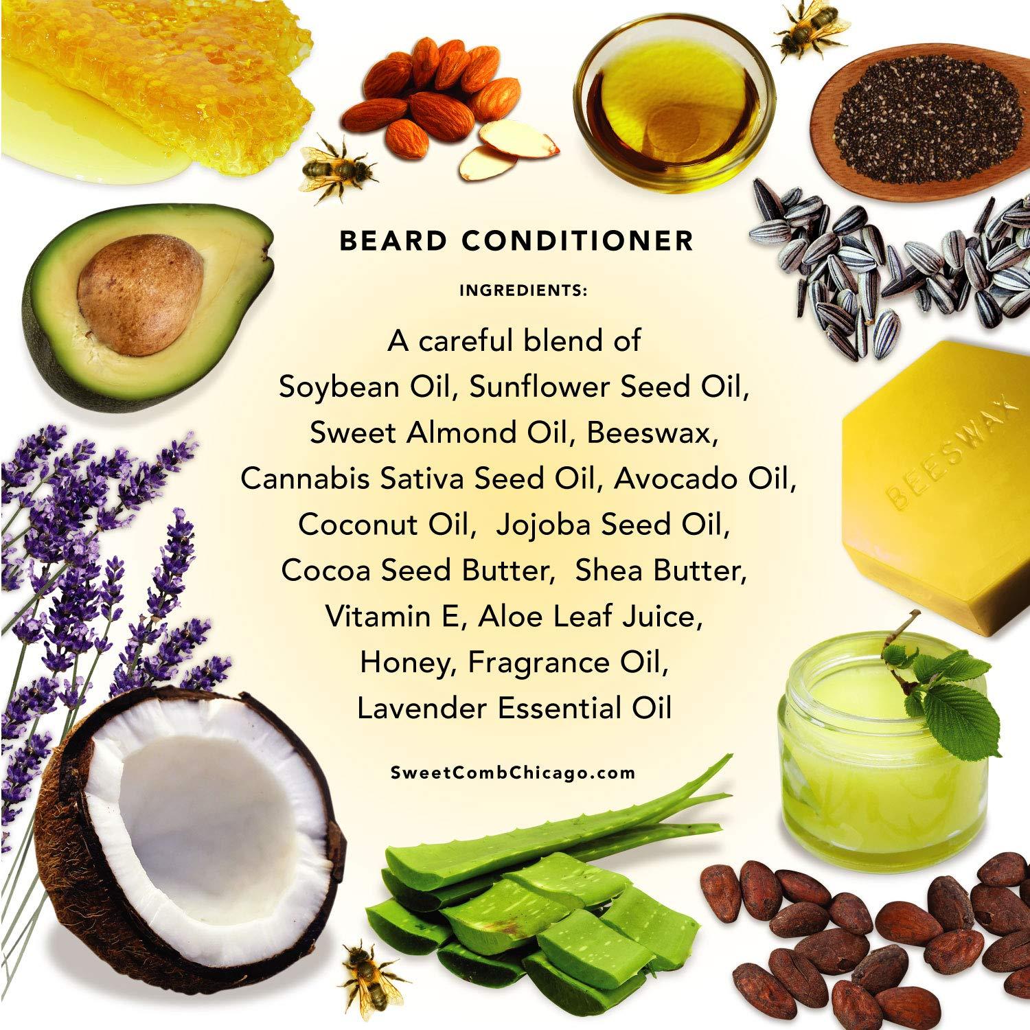 Sweet Comb Chicago Sweet Comb Chicago: Beeswax Beard Conditioner, Strong Hold for Your Beard, Strengthens & Softens Beards & Mustaches - Leave in Conditioner Wax for Men