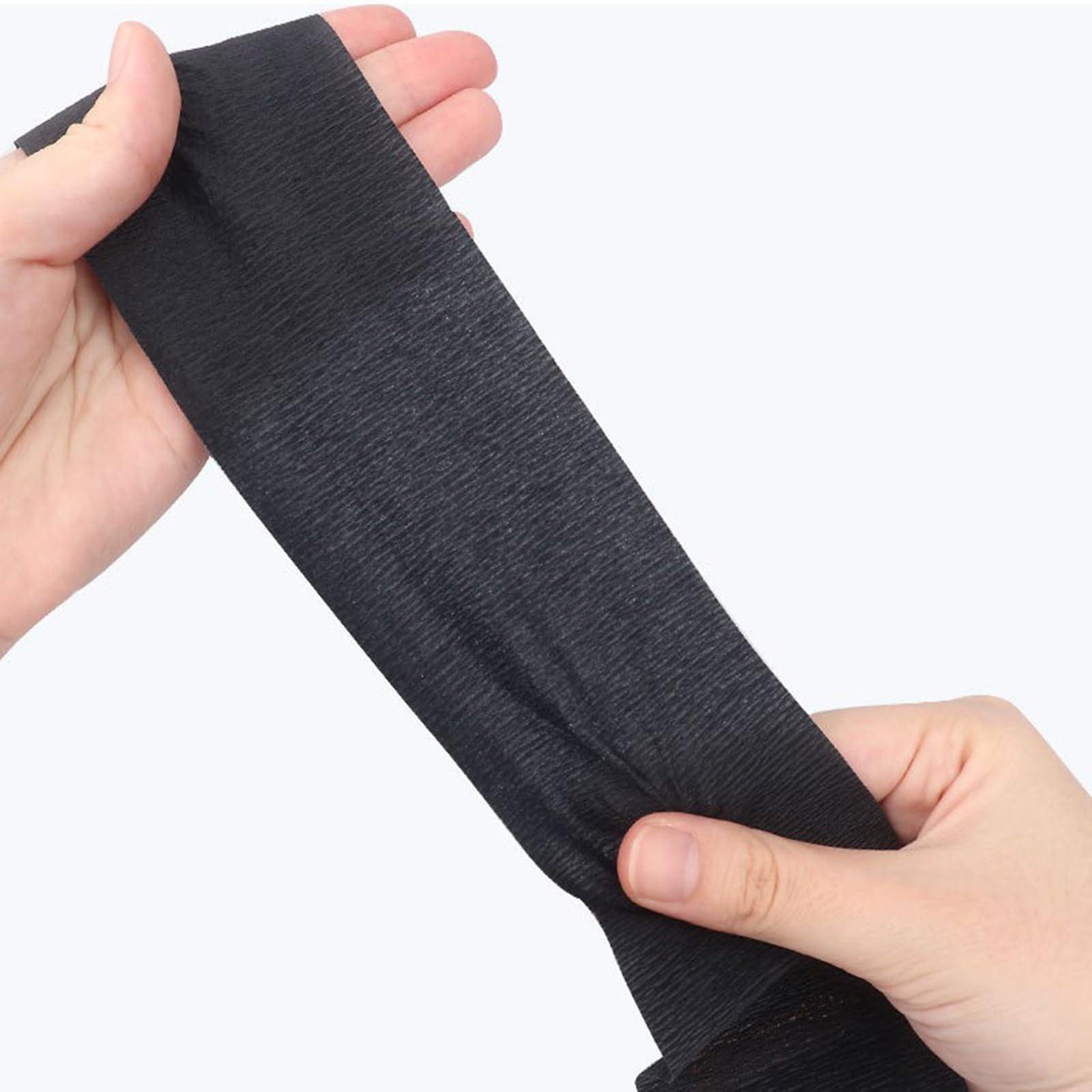 Feisate Feisate 10 Rolls Neck Strips Barber Paper, 1000 Strips Disposable Barber Neck Tape, Barber Neck Strips for Hair Cutting, Black.