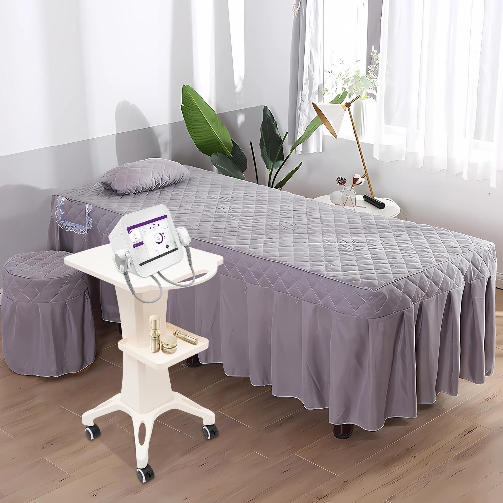 FARDIESER Beauty Salon Trolley Stand Rolling Cart, Mobile Rolling Cart Beauty Medical Tools Storage Trolley Beauty Cart Hair Salon Storage Equipment Professional Salon Spa Trolley Cart(37 * 45 * 72cm)