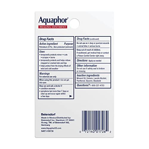 Aquaphor Aquaphor Healing Ointment Advanced Therapy Skin Protectant, Dry Skin Body Moisturizer, 0.25 Oz Jar, Pack of 6