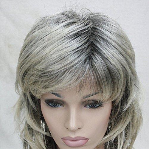 Lydell Lydell Long Soft Shaggy Layered Blonde Ombre Classic Cap Full Synthetic Wigs (R2/26 Blonde Grey Ombre)