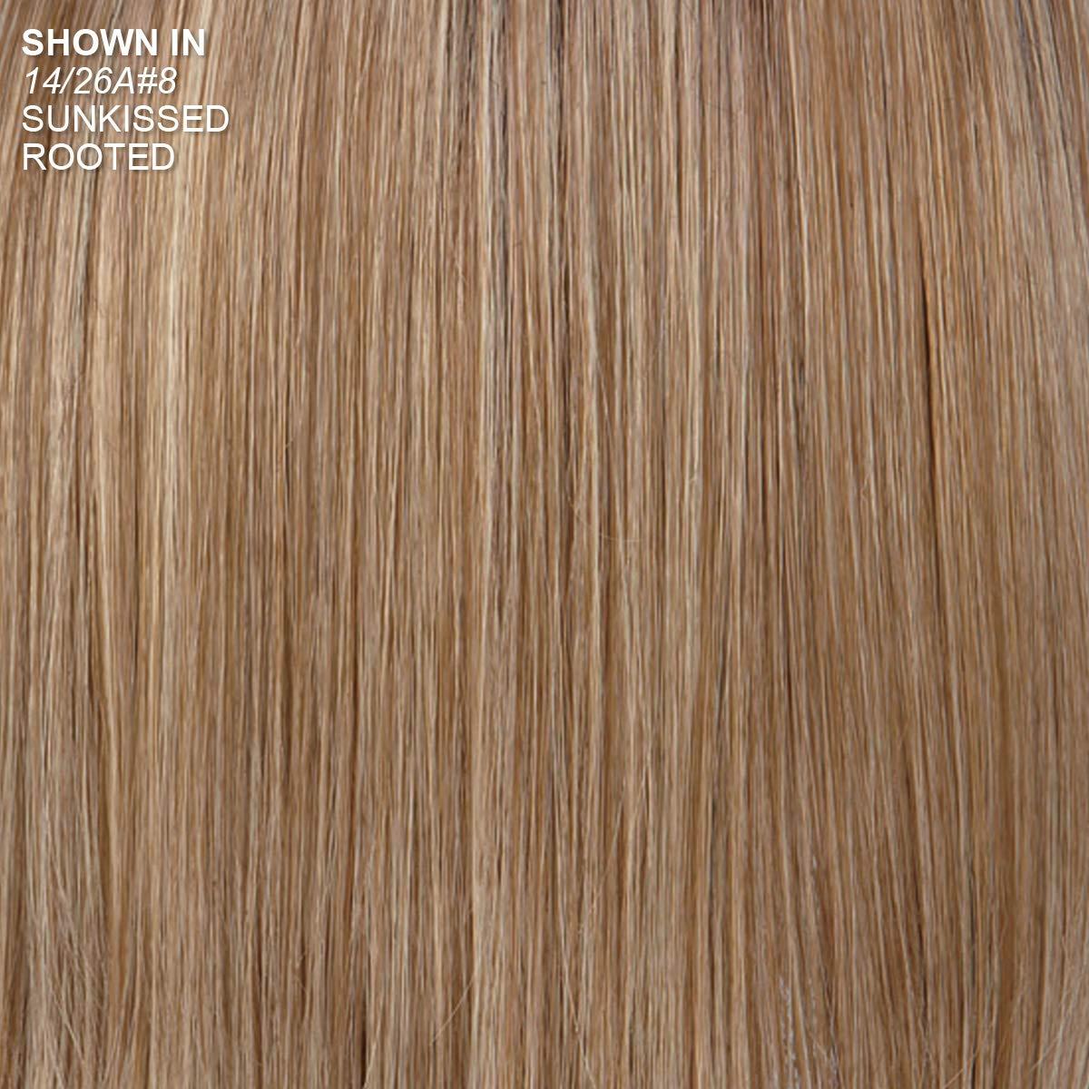 Paula Young Paula Young Dahlia VersaFiber Wig Heat-Stylable Bob Wig with Razor-Cut Layers and Edgy Bangs/Multi-tonal Shades of Blonde, Silver, Brown, and Red
