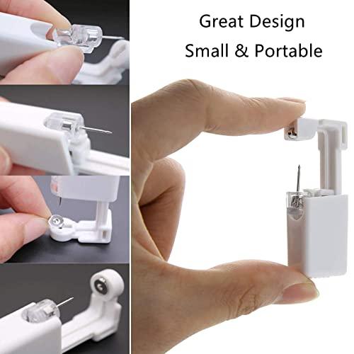 HYJLPAF HYJLPAF Safety Ear Piercing Kit – 4 Pack Disposable Self Ear Piercing Gun with 5mm Silver Earring Studs