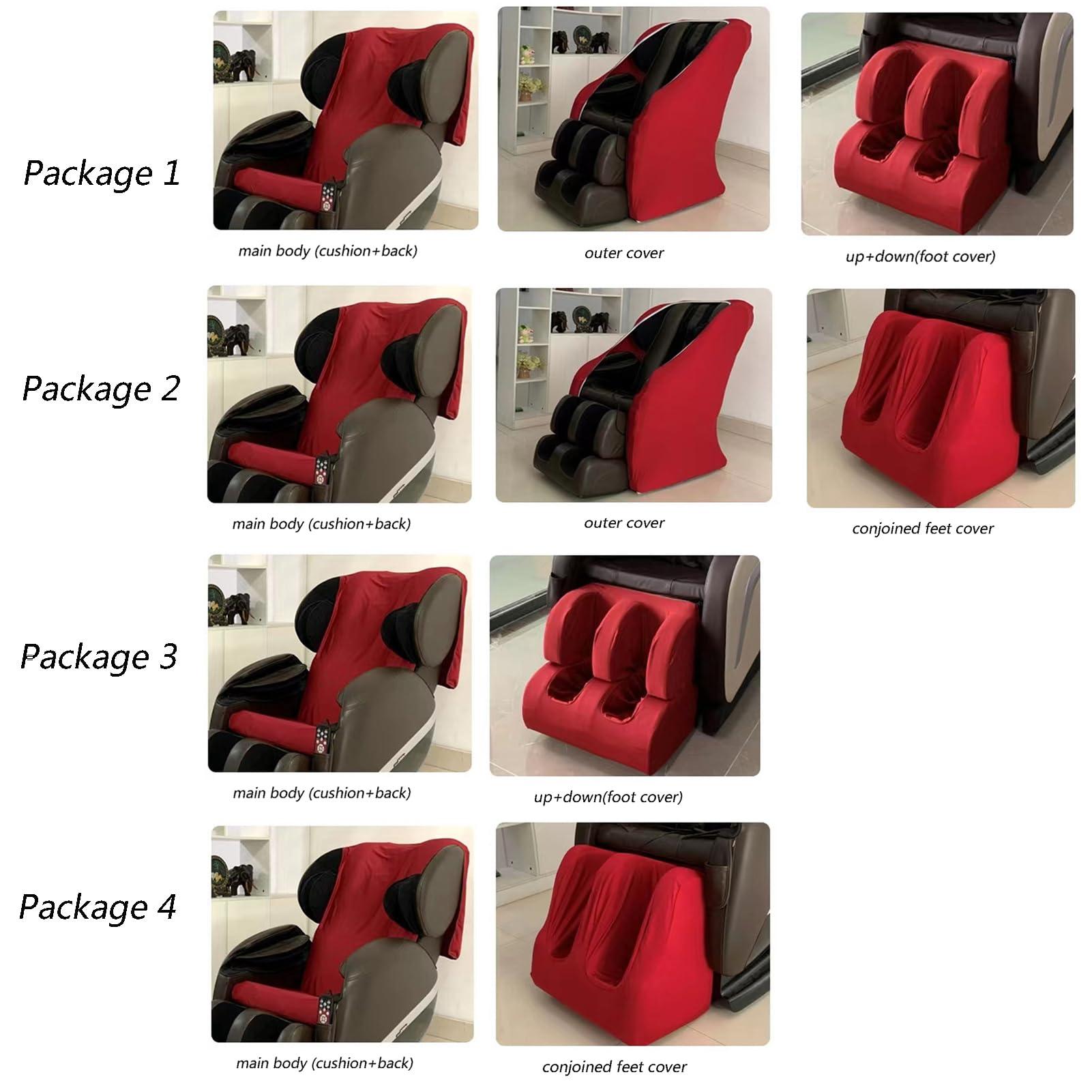 CEUGS Full Body Shiatsu Massage Chair Cover,Massage Chair Cover,Universal Dust Protection Cover for All Types of Massage Chairs,F,Package 2
